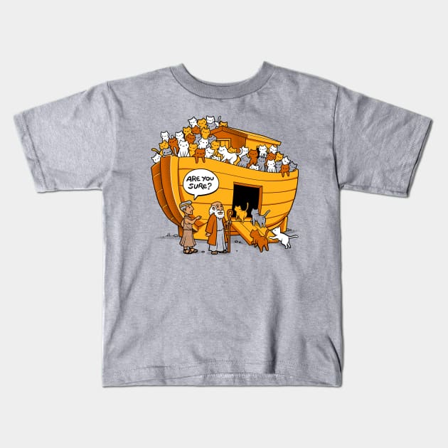 Noah's Ark Cat Kids T-Shirt by Tobe_Fonseca